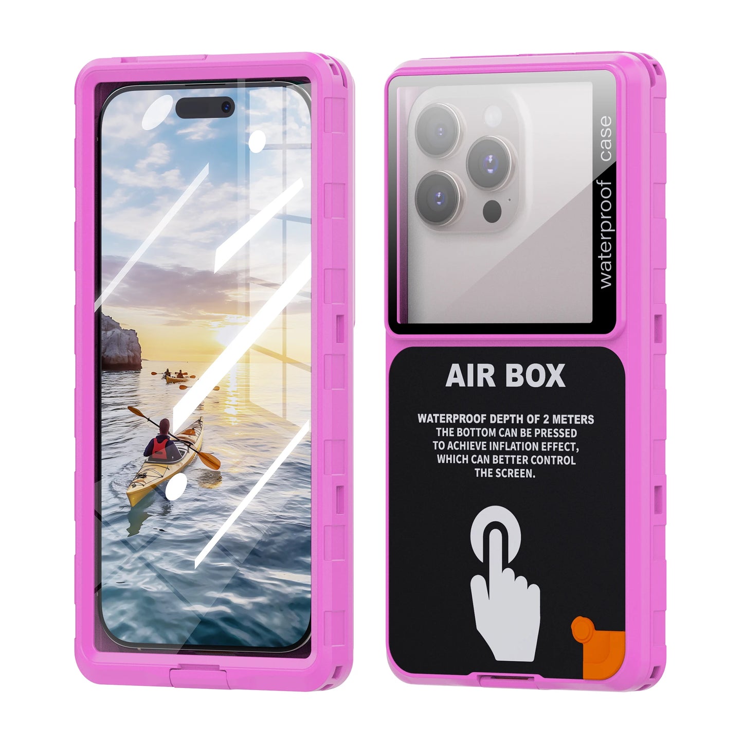 Shellbox Waterproof Phone Case for 6.9' Devices Transparent Universal Touch Screen Underwater Dust And Drop Protection IP68 New