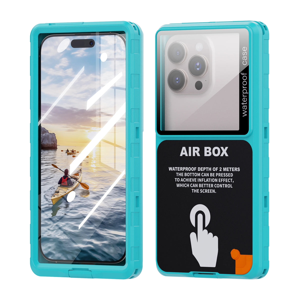 Shellbox Waterproof Phone Case for 6.9' Devices Transparent Universal Touch Screen Underwater Dust And Drop Protection IP68 New