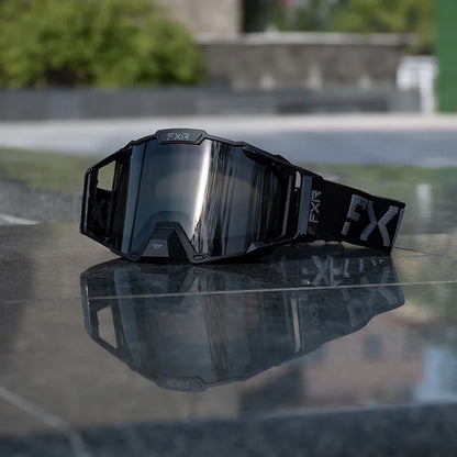 FXR Motorcycle Glasses Double Layer Anti Fog Lens Motocross Goggles Dirt Bike ATV Ski Goggles Moto Outdoor Cycling Sunglasses