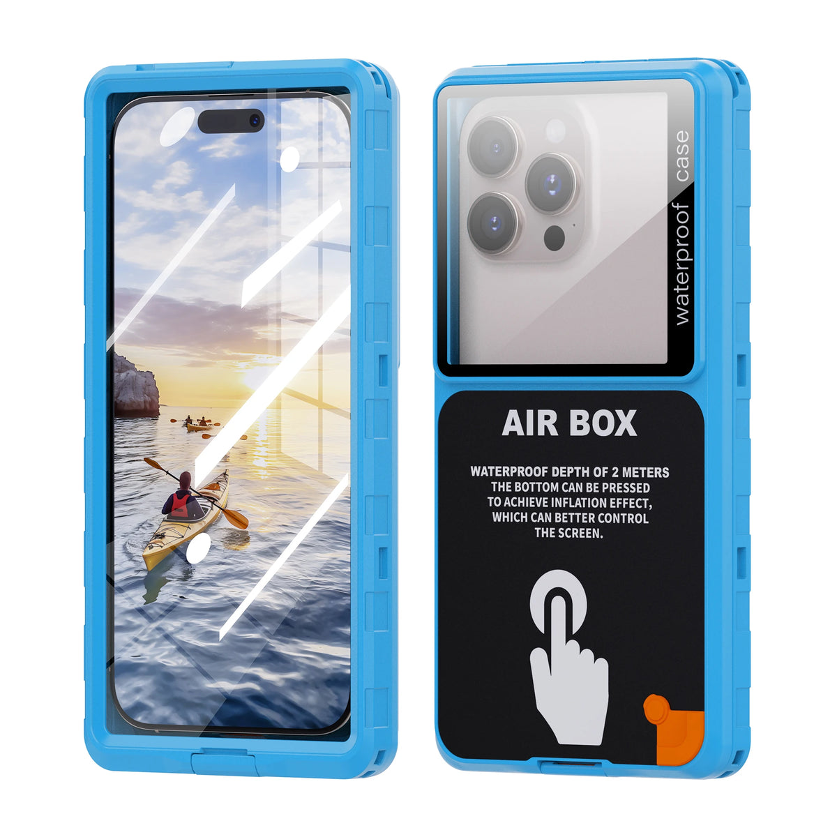 Shellbox Waterproof Phone Case for 6.9' Devices Transparent Universal Touch Screen Underwater Dust And Drop Protection IP68 New