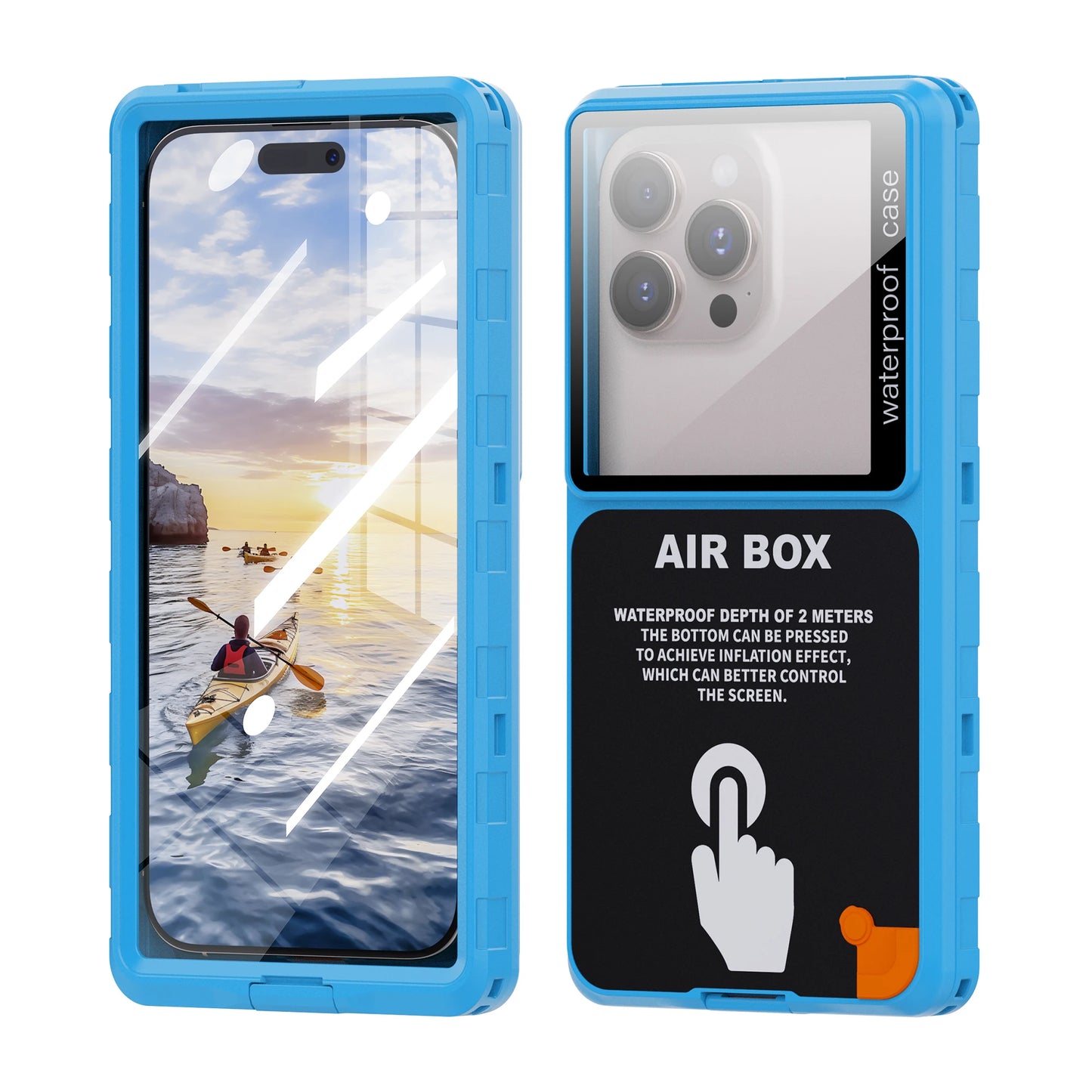 Shellbox Waterproof Phone Case for 6.9' Devices Transparent Universal Touch Screen Underwater Dust And Drop Protection IP68 New