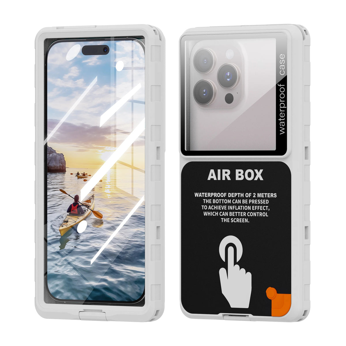 Shellbox Waterproof Phone Case for 6.9' Devices Transparent Universal Touch Screen Underwater Dust And Drop Protection IP68 New
