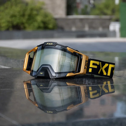 FXR Motorcycle Glasses Double Layer Anti Fog Lens Motocross Goggles Dirt Bike ATV Ski Goggles Moto Outdoor Cycling Sunglasses
